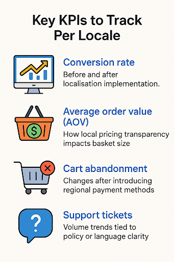 KPIs of e-commerce localiztion 